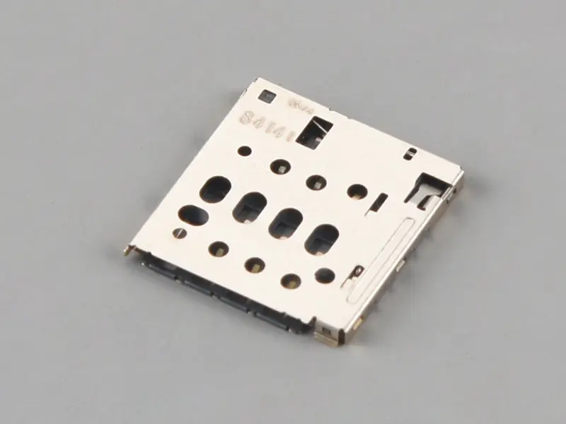 KLS1-SIM-093 H1.29mm 8 Pin With CD pin Micro SIM Card Connector