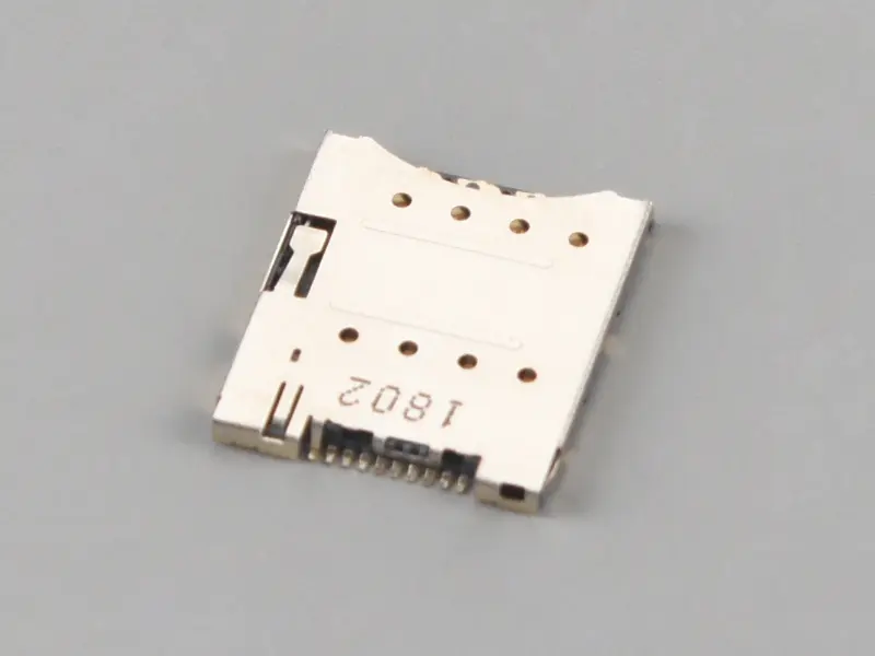 KLS1-SIM-095 H1.28mm 8 Pin With CD pin Micro SIM Card Connector