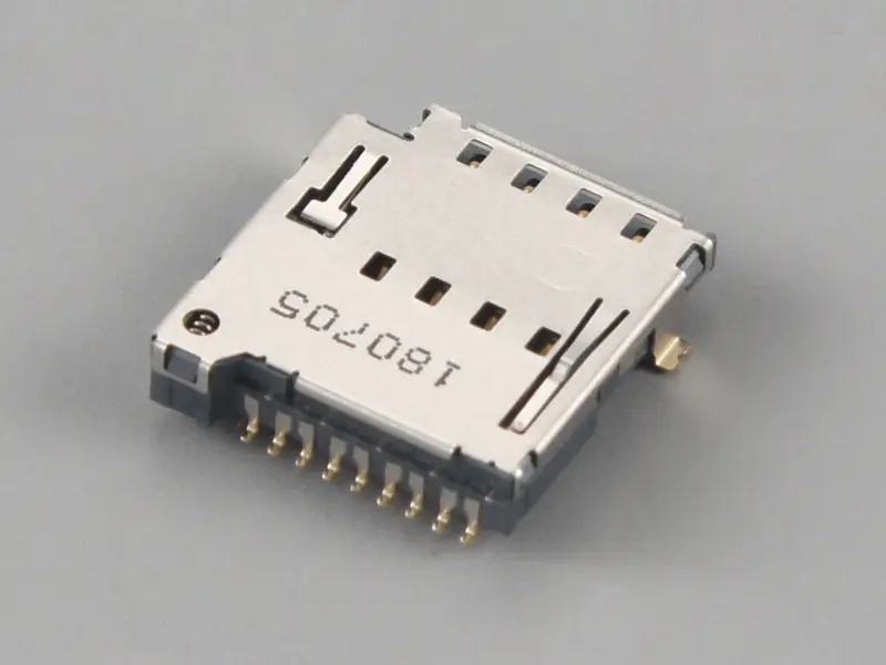 KLS1-SIM-096 H3.65mm 8 Pin With CD pin Micro SIM Card Connector