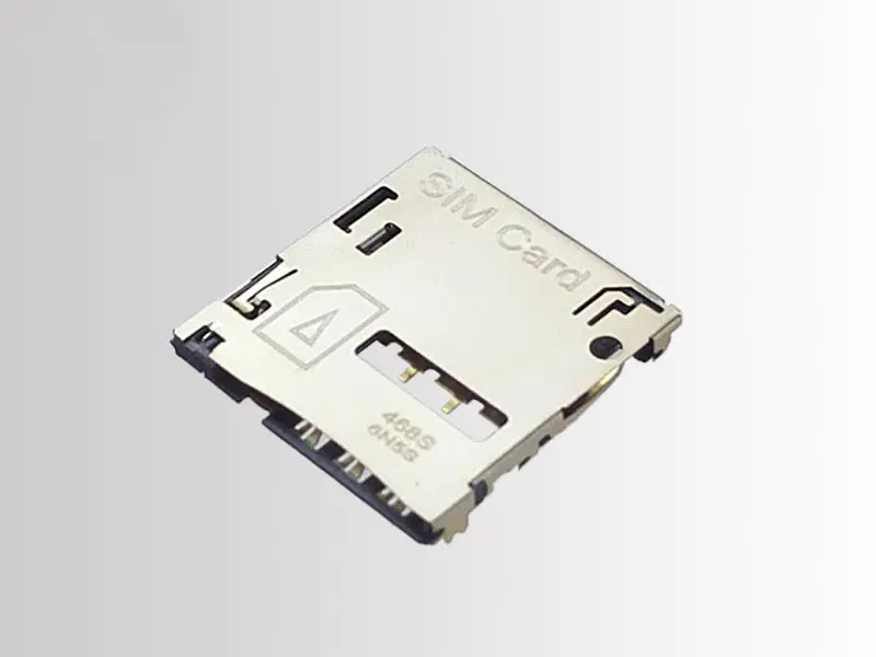 KLS1-SIM-098 H1.27mm 6 Pin With CD pin Micro SIM Card Connector