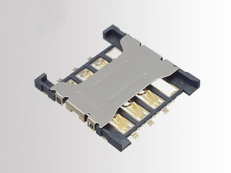 KLS1-SIM-099 2.54mm Pitch 6 Pin H1.5mm Micro SIM Card Connector