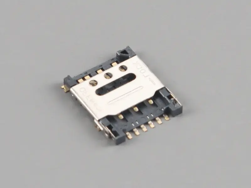 KLS1-SIM-077A 1.27mm Pitch 6 Pin H1.4mm With CD pin  Nano SIM Card Connector