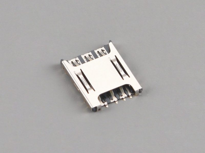 KLS1-SIM-092 H1.4mm 6 Pin With CD pin Nano SIM Card Connector
