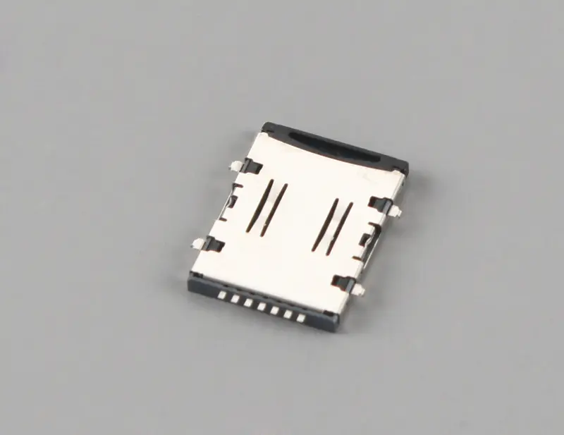 KLS1-SIM-100 With CD pin MID MOUNT & Tray type 6 Pin H1.5mm Nano SIM Card Connector