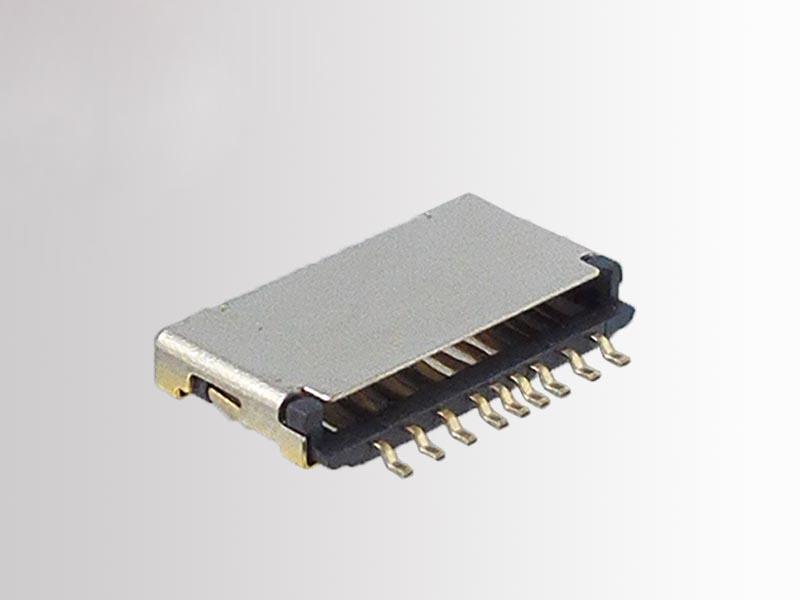 KLS1-TF-019 Push-Pull H1.5mm With CD Pin Micro SD Card Connector