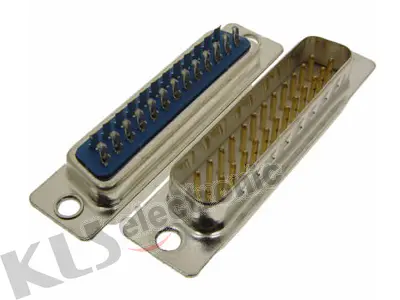 KLS1-213  DB Simple 2 Row Solder Type D-Sub Connector 9 15 25 37 50 pin male female