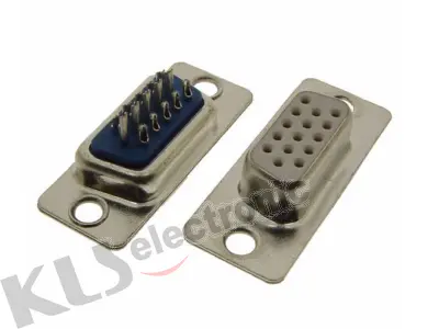 KLS1-214 HDB Simple 3 Row Solder Type D-Sub Connector 15 26 44 62 78 pin male female