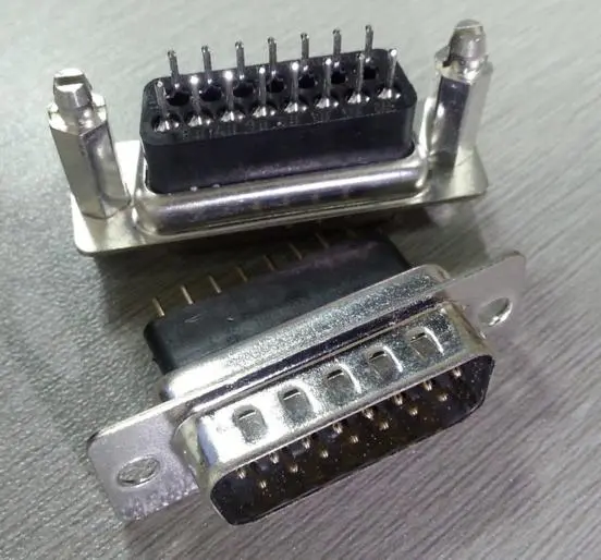 KLS1-171 / KLS1-171B / KLS1-171C 2 Row PCB Dip Type D-Sub Connector 9 15 25 37 pin male female