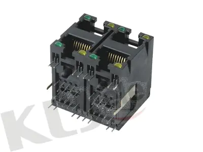 KLS12-314-8P-2X1 / KLS12-314-8P-2X2 / KLS12-314-8P-2X4 / KLS12-314-8P-2X6 RJ45 Modular Jack With LED