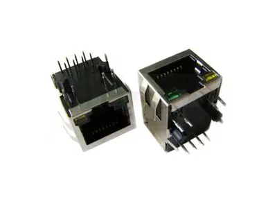 KLS12-TL058 1x1Fast RJ45 Connector with Transformer and LEDs