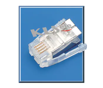 KLS12-RJ11B-4P Modular Plug Shield RJ9/RJ10/RJ22