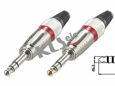 KLS1-PLG-009A  6.3mm Stereo Audio Plug