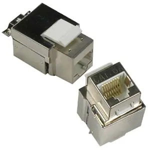 KLS12-DK7005 Cat.6A RJ-45 shielded keystone jack 10 Gigabit Ethernet applications 110IDC