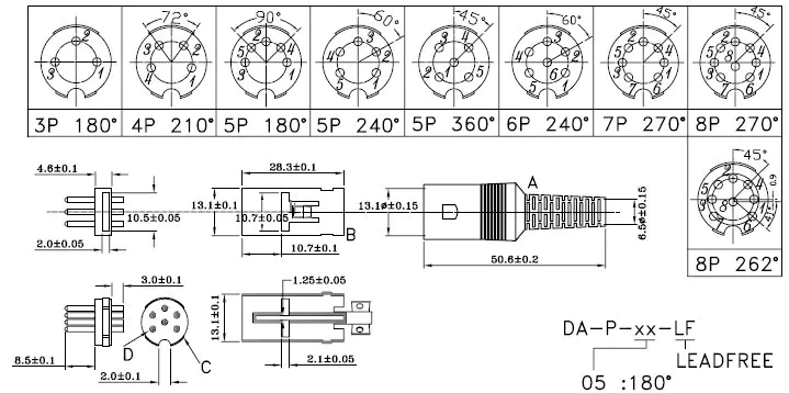 KLS1-295     Din  Audio Plug Connector