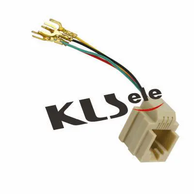 KLS12-201-6P4C KLS12-201-6P2C Wired Modular Jack 623K Ivory