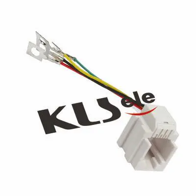 KLS12-201-6P4C KLS12-201-6P2C Wired Modular Jack 623K White