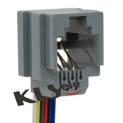 KLS12-201-6P6C Wired Modular Jack 623K Gray