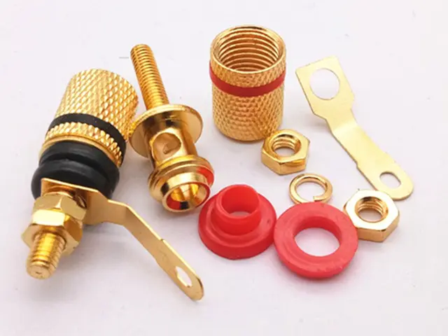KLS1-BIP-033  M4x36mm;Binding Post Connector, Gold Plated