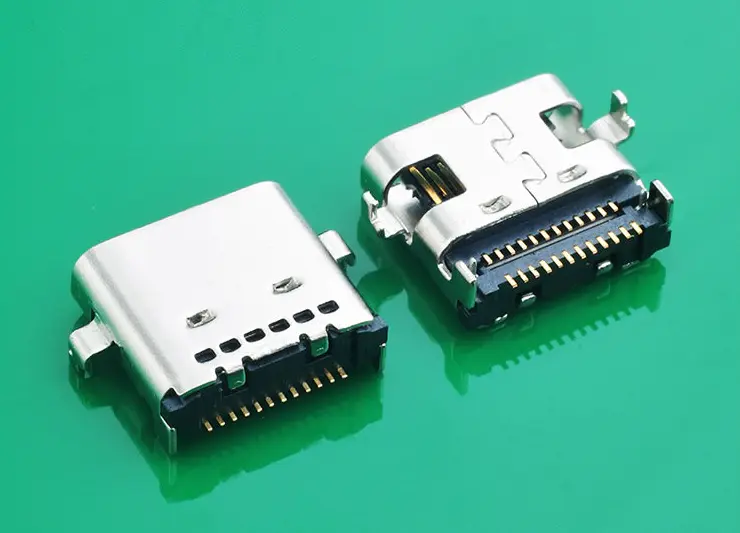 KLS1-5404 24P SMD L=7.9mm Mid mount USB 3.1 type C connector female socket
