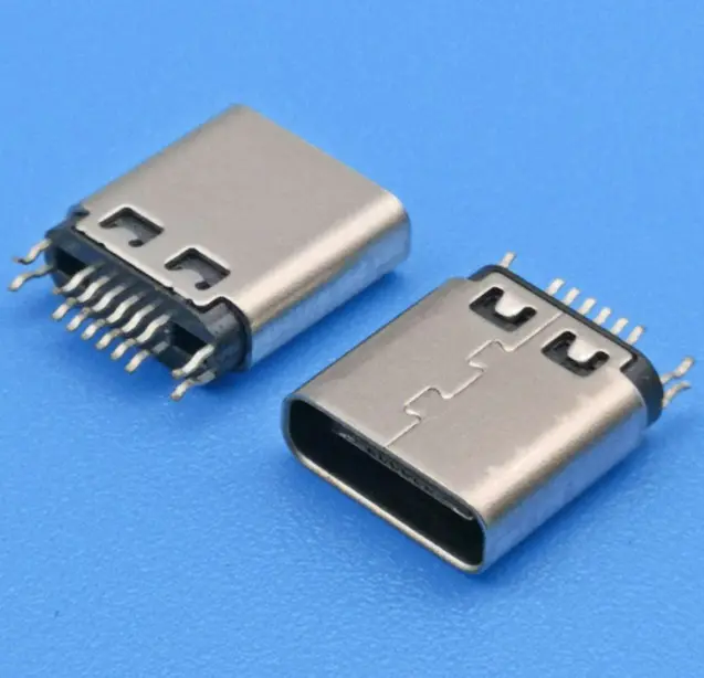 KLS1-5427 16P Vertical Splint L=9.3mm USB 3.1 type C connector female socket (T=0.80 OR 1.00mm)