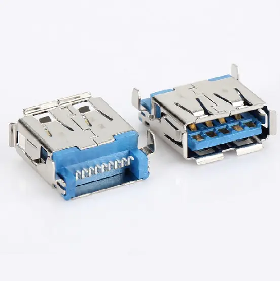 KLS1-3010 SMD Mid mount A Female 9P USB 3.0 Connectors