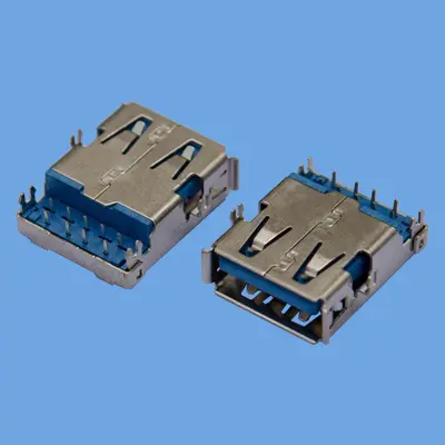 KLS1-314 dip 90 MID mount H3.18mm A Female USB 3.0 connector