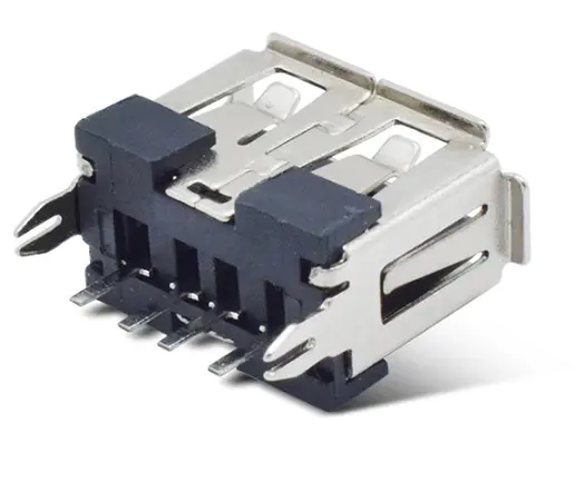 KLS1-1805 A Female Dip 180 USB Connector L10.0mm