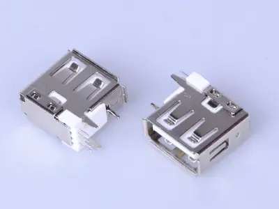 KLS1-1825 upright dip 90 A Female USB Connectors