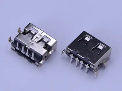 KLS1-1817 MID MOUNT 1.9mm A Female Dip 90 USB Connector