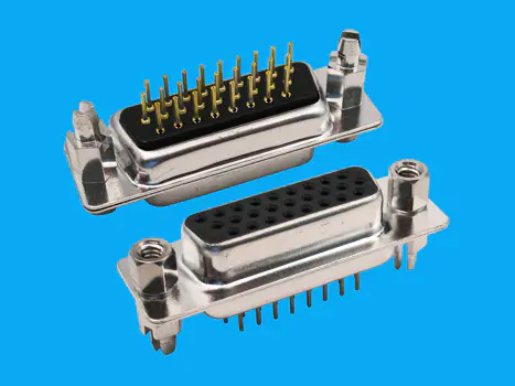 KLS1-321A & KLS1-321B & KLS1-321C & KLS1-321D HDP 3 Row PCB Dip Type D-Sub Connector 15 26 44 62 78 pin male female