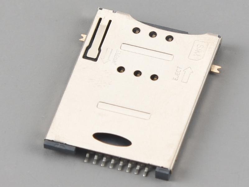 KLS1-SIM-030 PUSH PUSH 6P H1.85mm with CD Pin SIM Card Connector