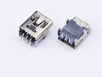 KLS1-229-5FA 5P B type R/A dip 90 Mini USB connector socket