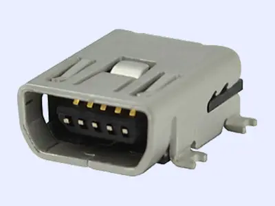 KLS1-229-6FB 5P AB type R/A SMD Mini USB connector socket