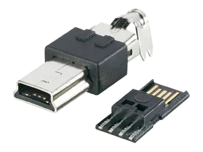 KLS1-232 5P B type Mini USB connector plug wire solder