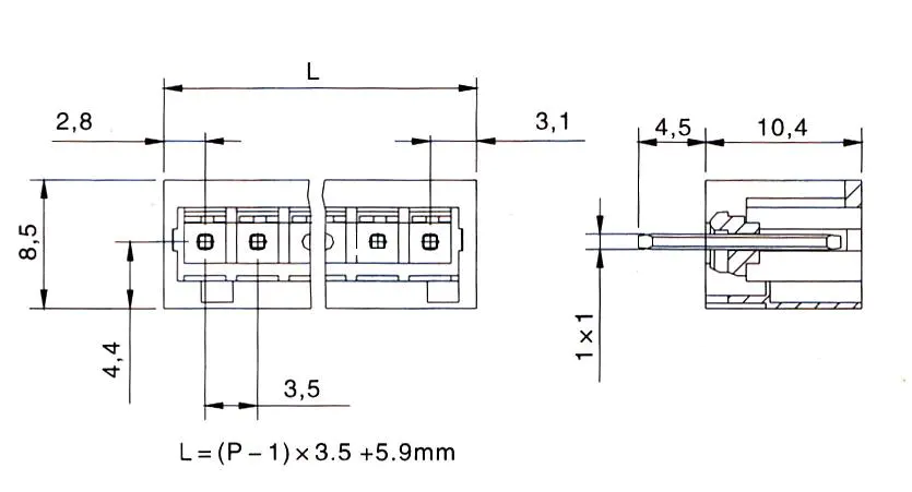 KLS2-MPV-3.50 3.5mmSolder pin holder (fail-safe)