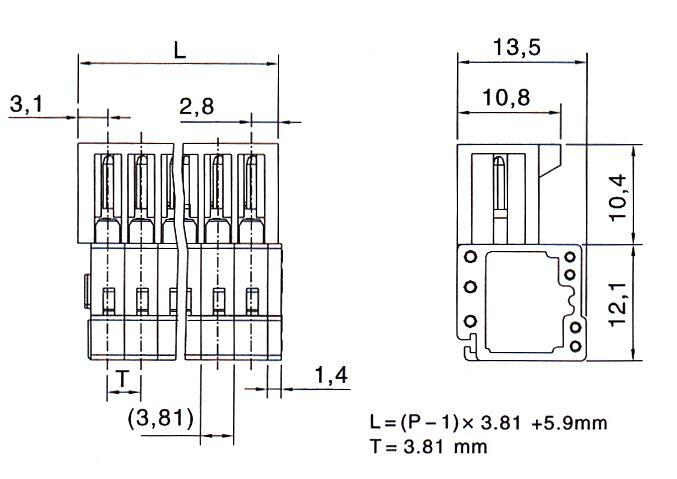 KLS2-MPKV-3.50 3.5mm Male connectors (fail-safe)