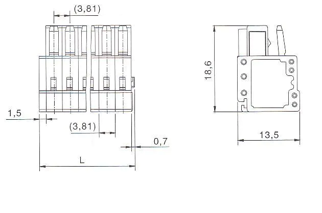 KLS2-MPK-3.81 3.81mm Female MCS connectors (Fail-safe)