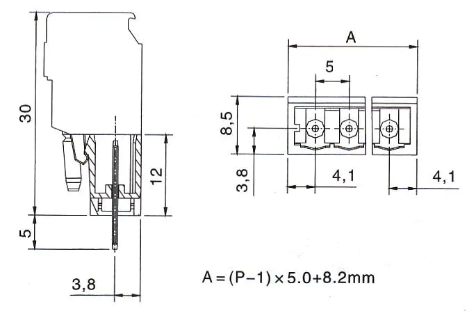KLS2-MPVA-5.00 5.00mm Solder pin