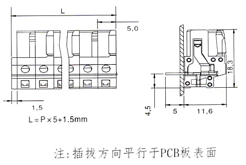 KLS2-MPKCR-5.00 MCS 5.00mm female connector with spring-cage clamp