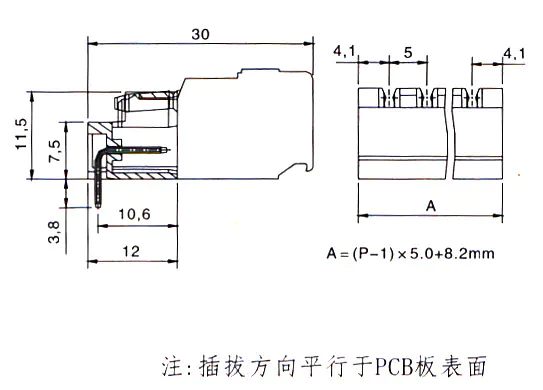 KLS2-MPRB-5.00 5.00mm Solder pin holder (fail-safe)