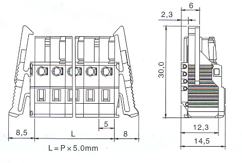 KLS2-MPKCG-5.00 MCS 5.00mm female connector with spring-cage clamp