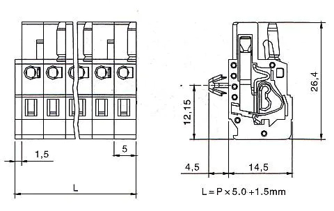 KLS2-MPKH-5.00 5.00mm Female MCS connectors