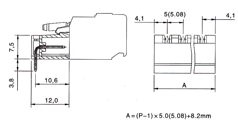 KLS2-MPRA-5.08 5.08mm Solder pin