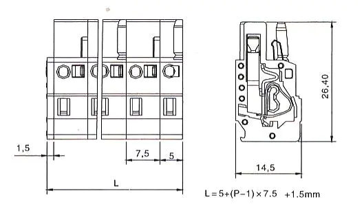 KLS2-MPK-7.50 7.50mm Female MCS connectors