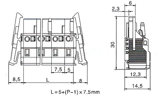 KLS1-MPKG-5.08 7.50mm Female MCS connectors