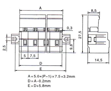 KLS2-MPKVY-7.50 7.50mm Male MCS connectors