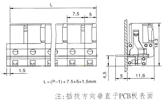 KLS2-MPKCS-7.50 MCS 7.50mm female connector with spring-cage clamp