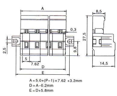 KLS2-MPKVY-7.62 7.62mm Male MCS connectors